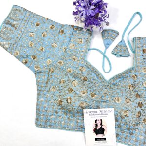 sky blue blouse