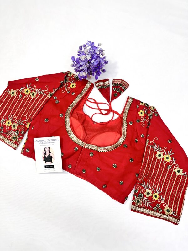 RED EMBROIDERED BLOUSE - Image 2