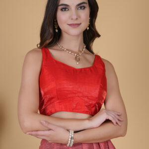 plain indian red blouse