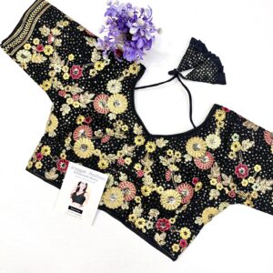 Black embroidered blouse