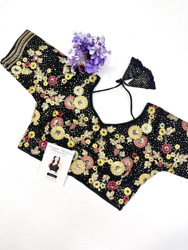 Black embroidered blouse