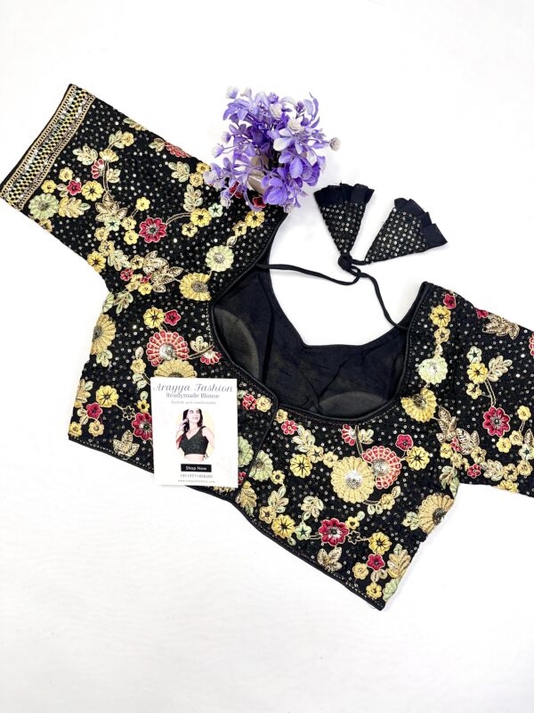 Black embroidered blouse - Image 2