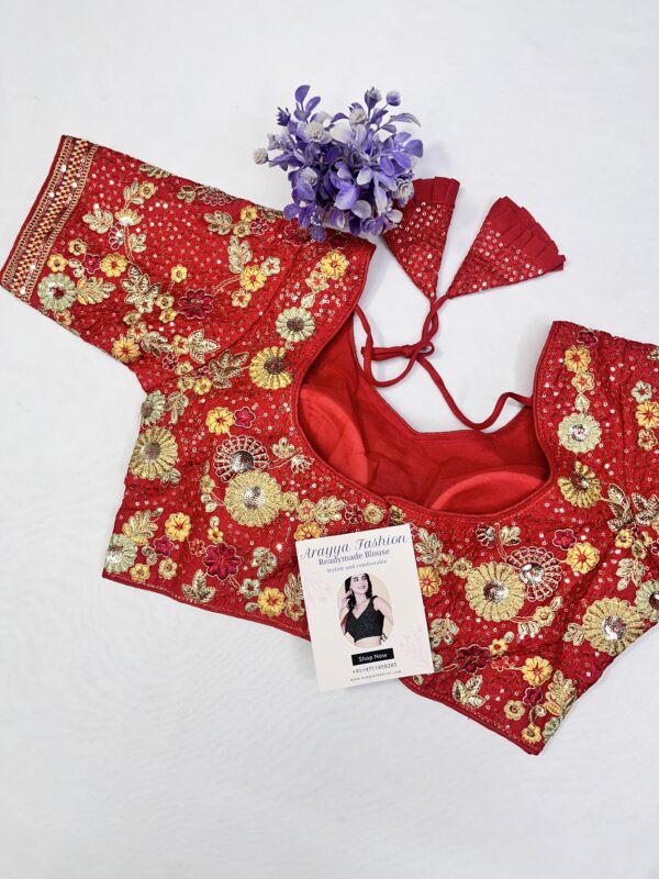 red blouse embroidery - Image 2