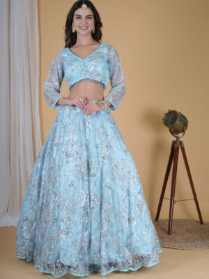 Sky Blue Lehenga