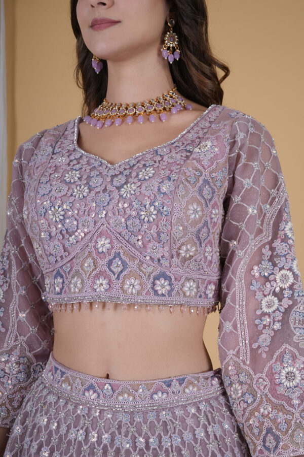 Peacock Embroidered Lehnga - Image 4