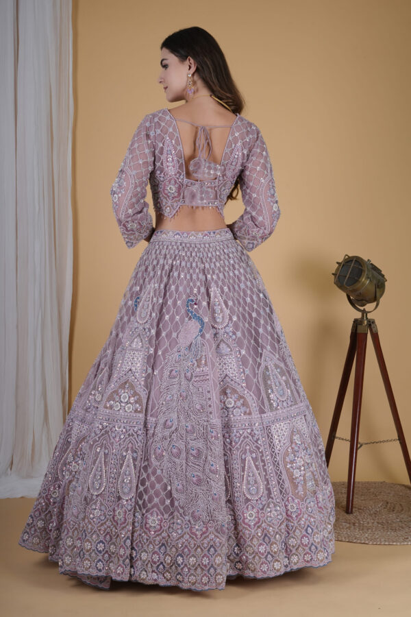 Peacock Embroidered Lehnga - Image 6