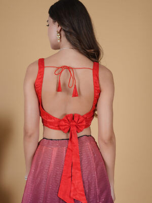 Premium Plain Golden Silk Blouse For Saree