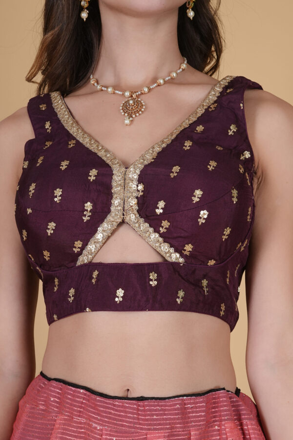 Latest Pattern Sabyasachi Cut Blouse - Image 2