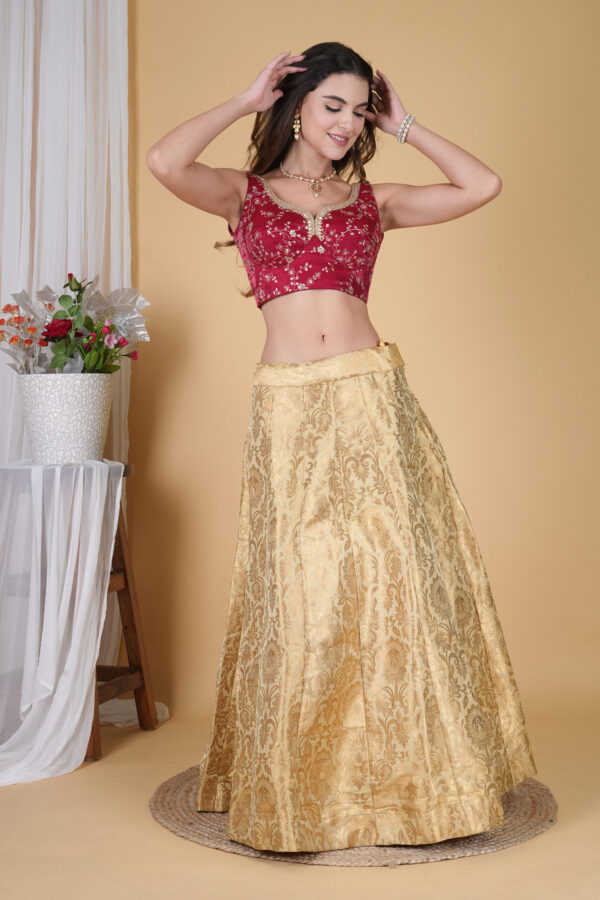 Sweetheart Rosy Red Embroidered Blouse - Image 6