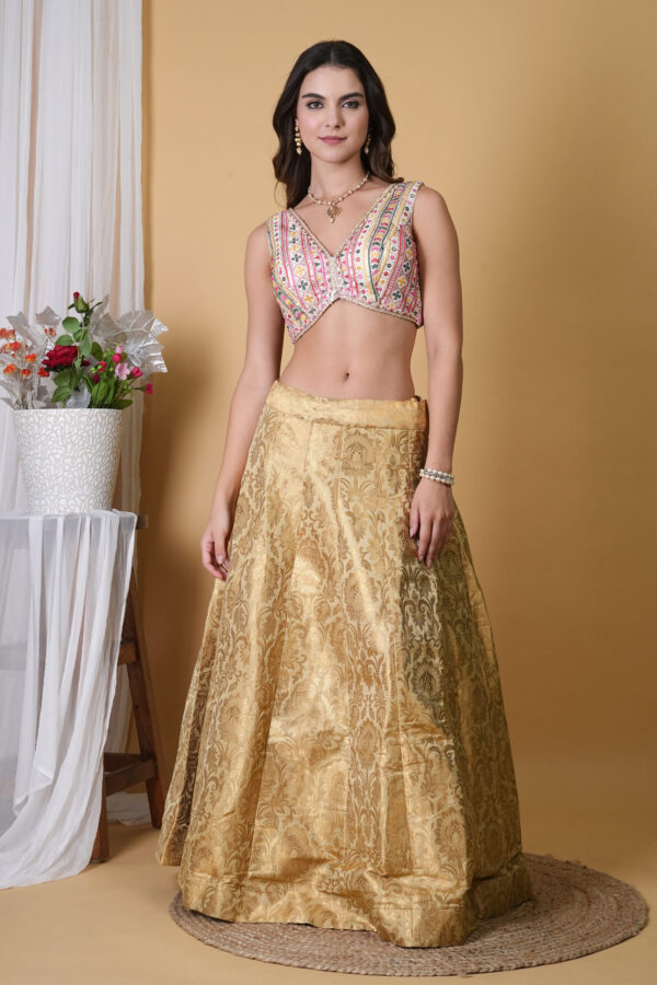 White Multicolored Embroidery Blouse - Image 5
