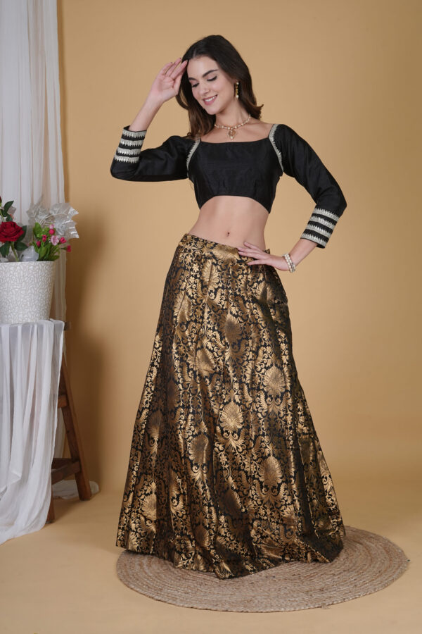 Black Solid Full Sleeves Blouse - Image 7