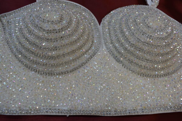 Crystal Diamond Choli Blouse Top - Image 3