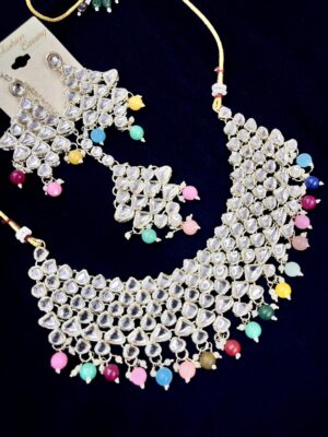 Multicolor Kundan Necklace set