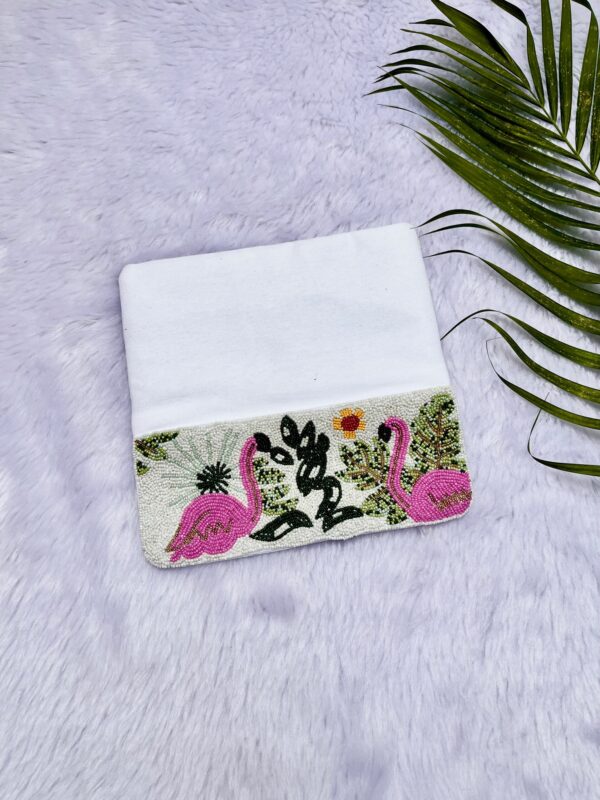 Beaded Crane Bird Clutch Purse - Image 5