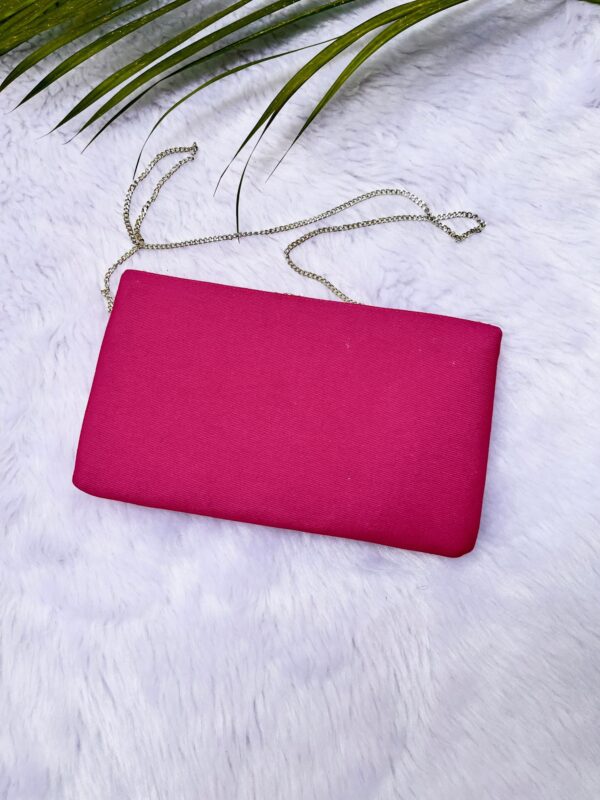Beaded Hot Pink Clutch Purse - Image 5