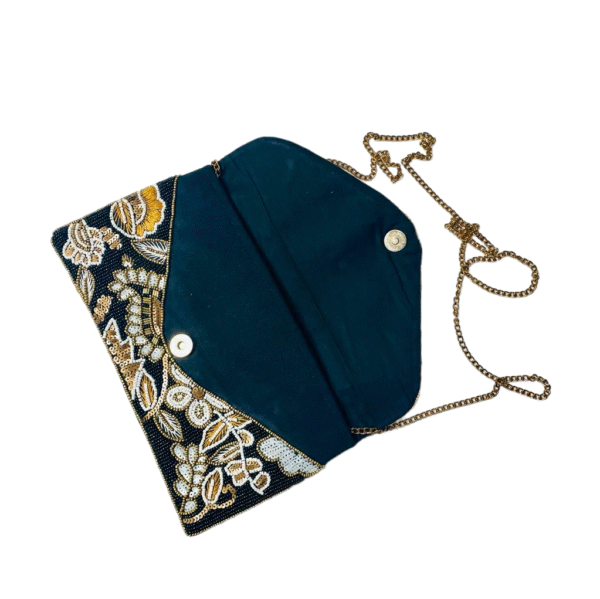 3D Multicoloured Floral Clutch Purse - Image 6