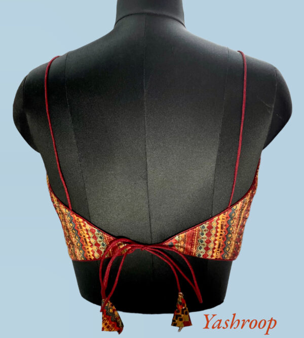Premium Multicolor Tusser Silk Dori Blouse - Image 3