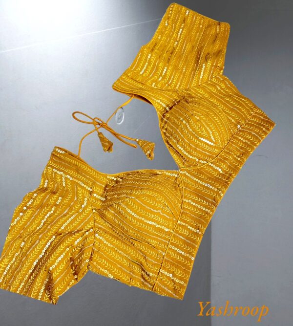 Partywear Sequins Georgette Blouse - Image 2