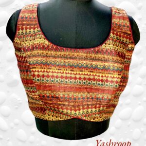 Multicolor Tusser Silk Blouse