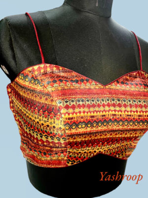 Premium Multicolor Tusser Silk Dori Blouse