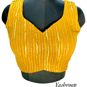 Mustard Yellow latest sequins Blouse