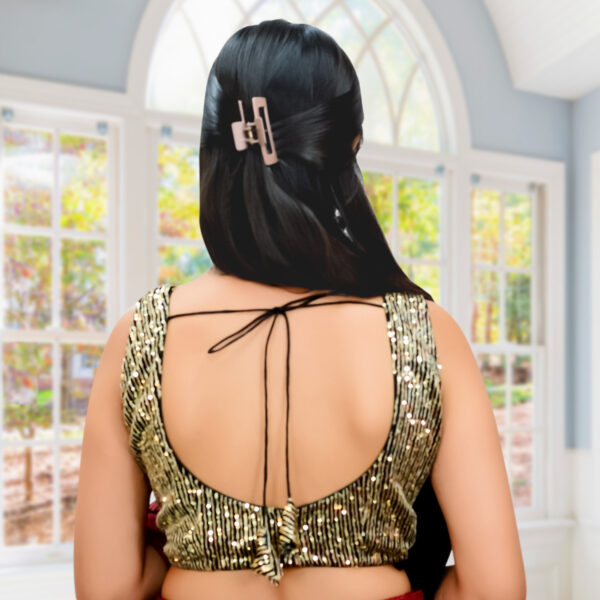Black & Gold Sequins Blouse - Image 3