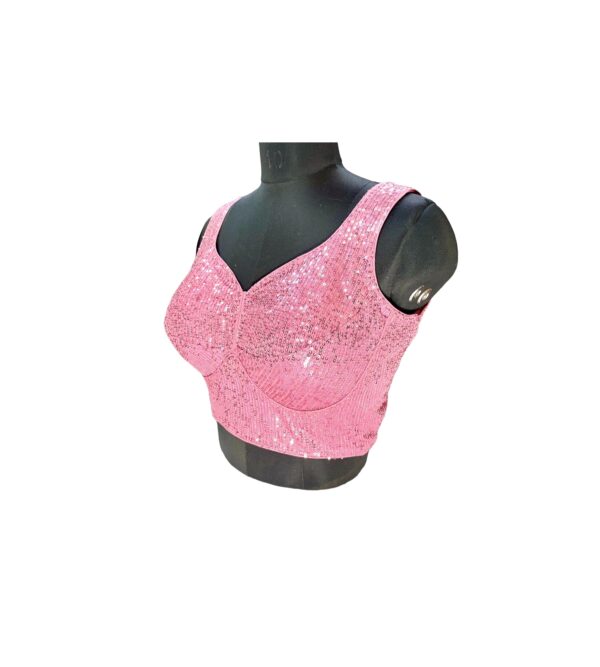Pink Sweetheart Sequins Blouse - Image 3