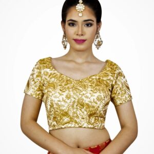 Royal Looking Golden Embroidery Blouse
