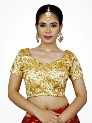 Royal Looking Golden Embroidery Blouse