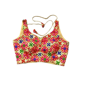 Multicolored Premium Blouse with Thread work Embroidery