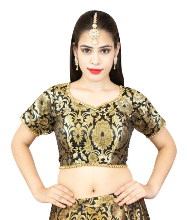 Designer Banarasi Blouse for Saree & Lehengas - Image 5