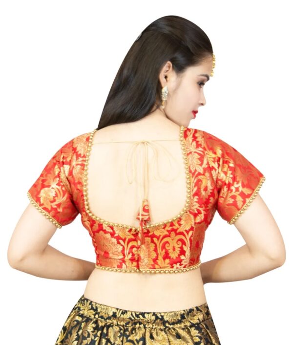 Designer Banarasi Blouse for Saree & Lehengas - Image 3