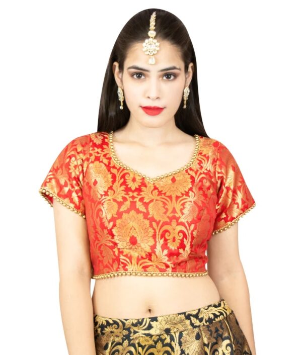 Designer Banarasi Blouse for Saree & Lehengas - Image 2