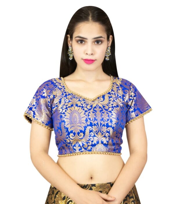 Designer Banarasi Blouse for Saree & Lehengas - Image 4