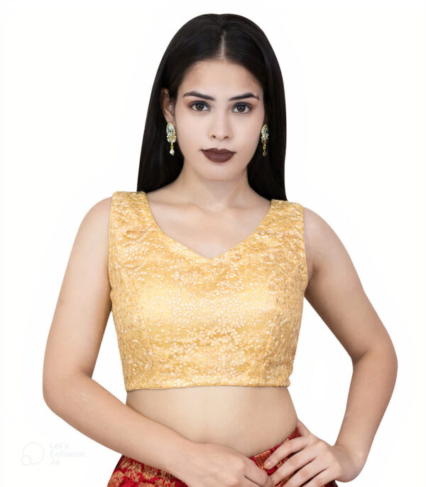 Indian Designer Multicolor Sequins Blouse - Image 6