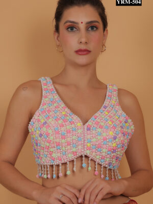 Multicolor Beaded Pearl Top