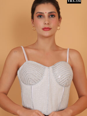 White Pearl Corset Top