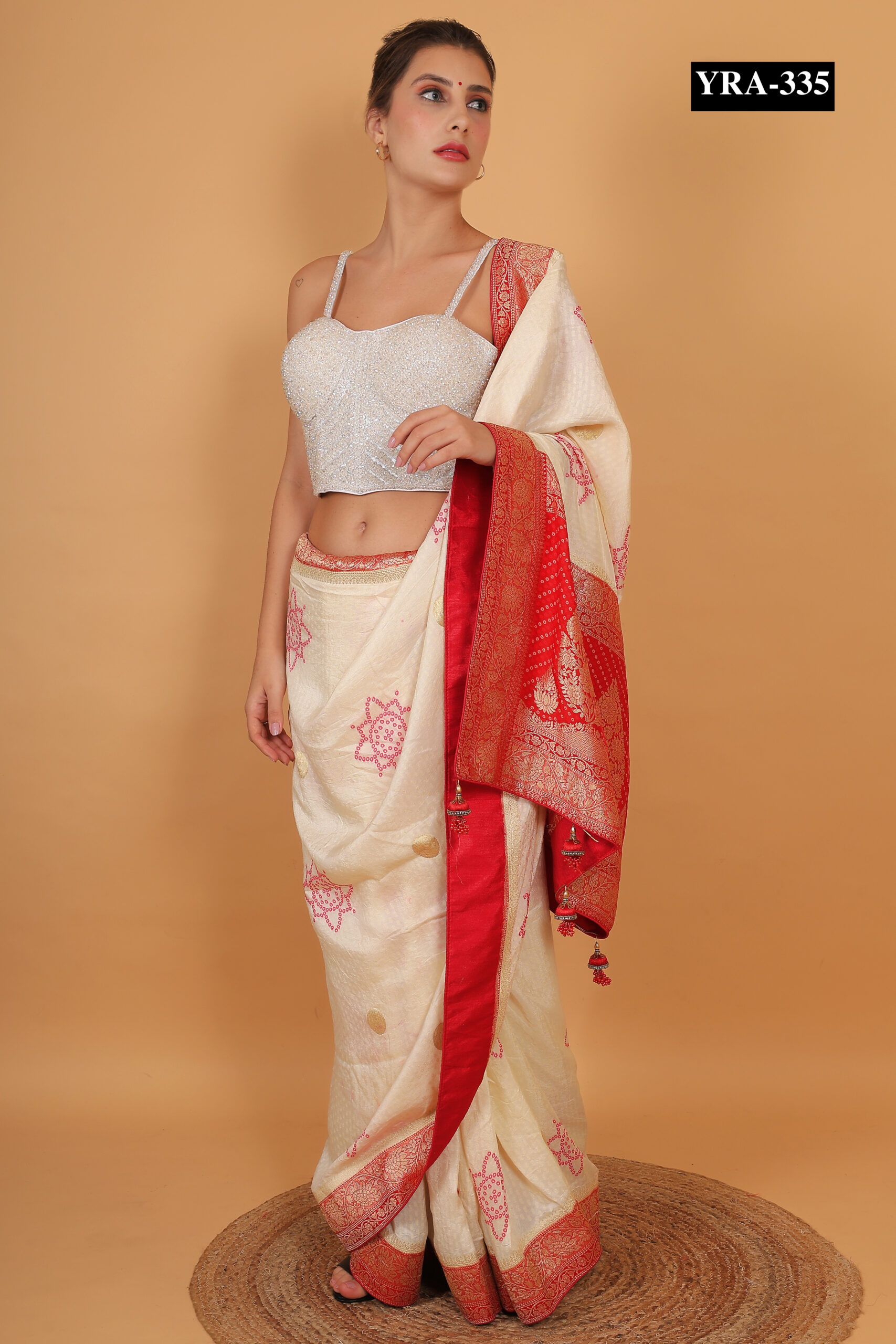 Golden Bridal Embroidered Blouse - Image 5