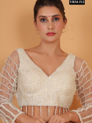 White Pearl Full Sleeve Blouse