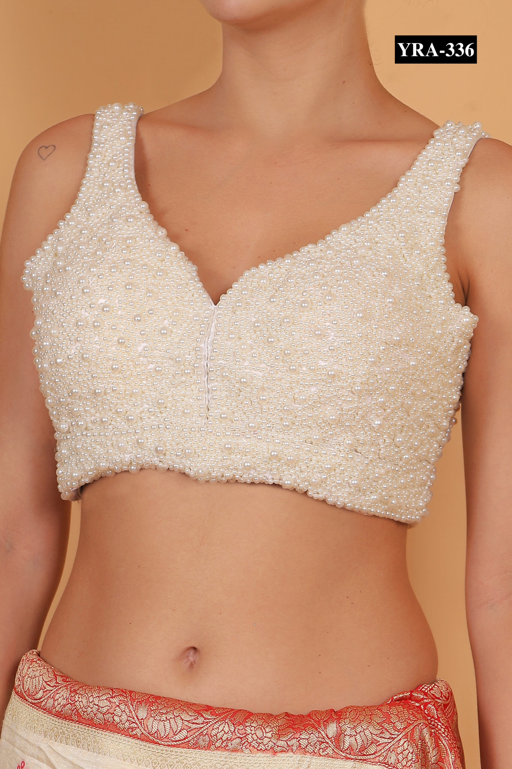 White Pearl Sweetheart Blouse - Image 6