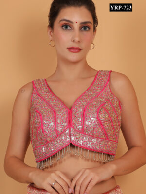 Hot Pink Gold Tassel Top