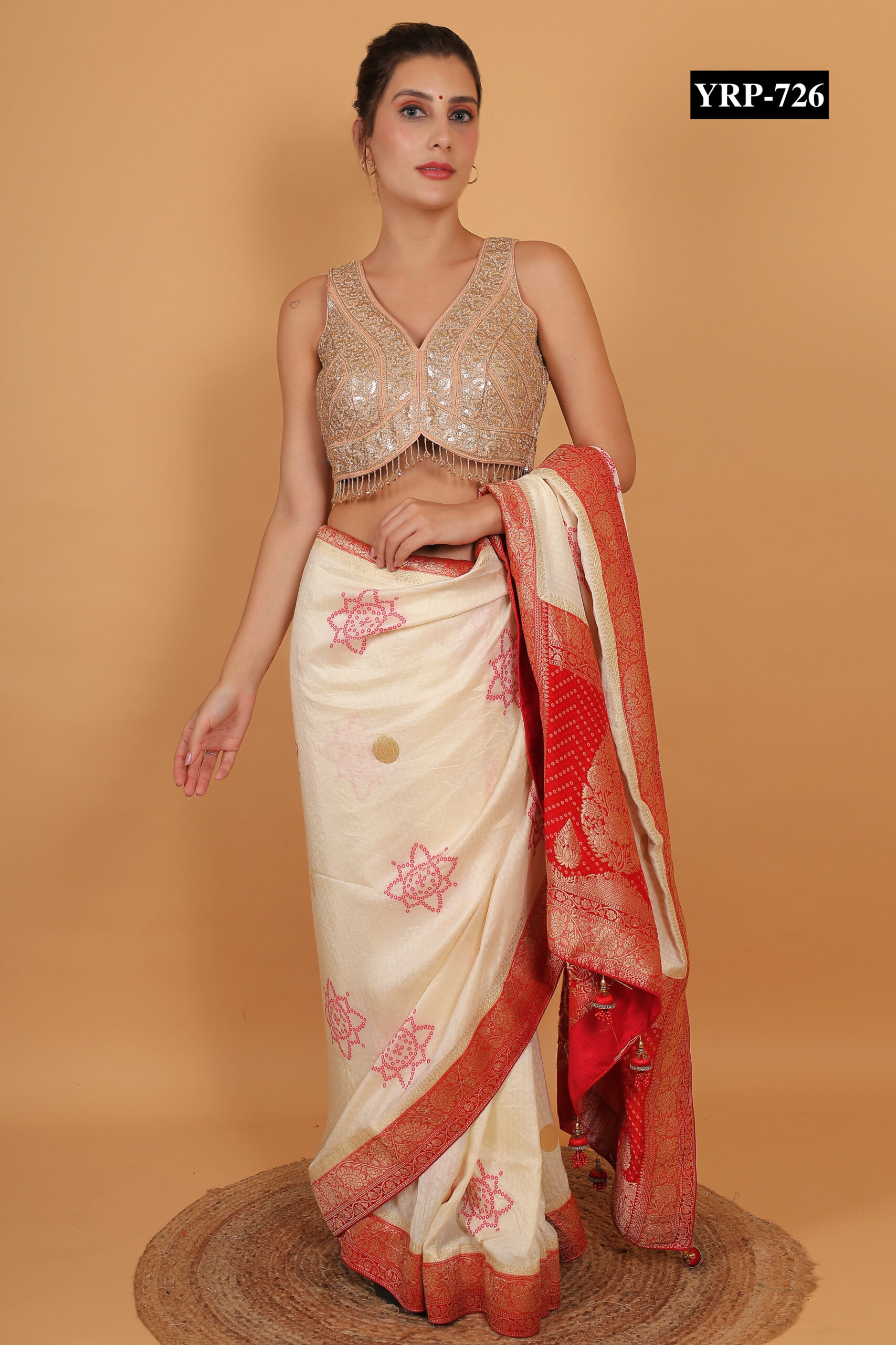 Peach Gold Tassel Top - Image 6