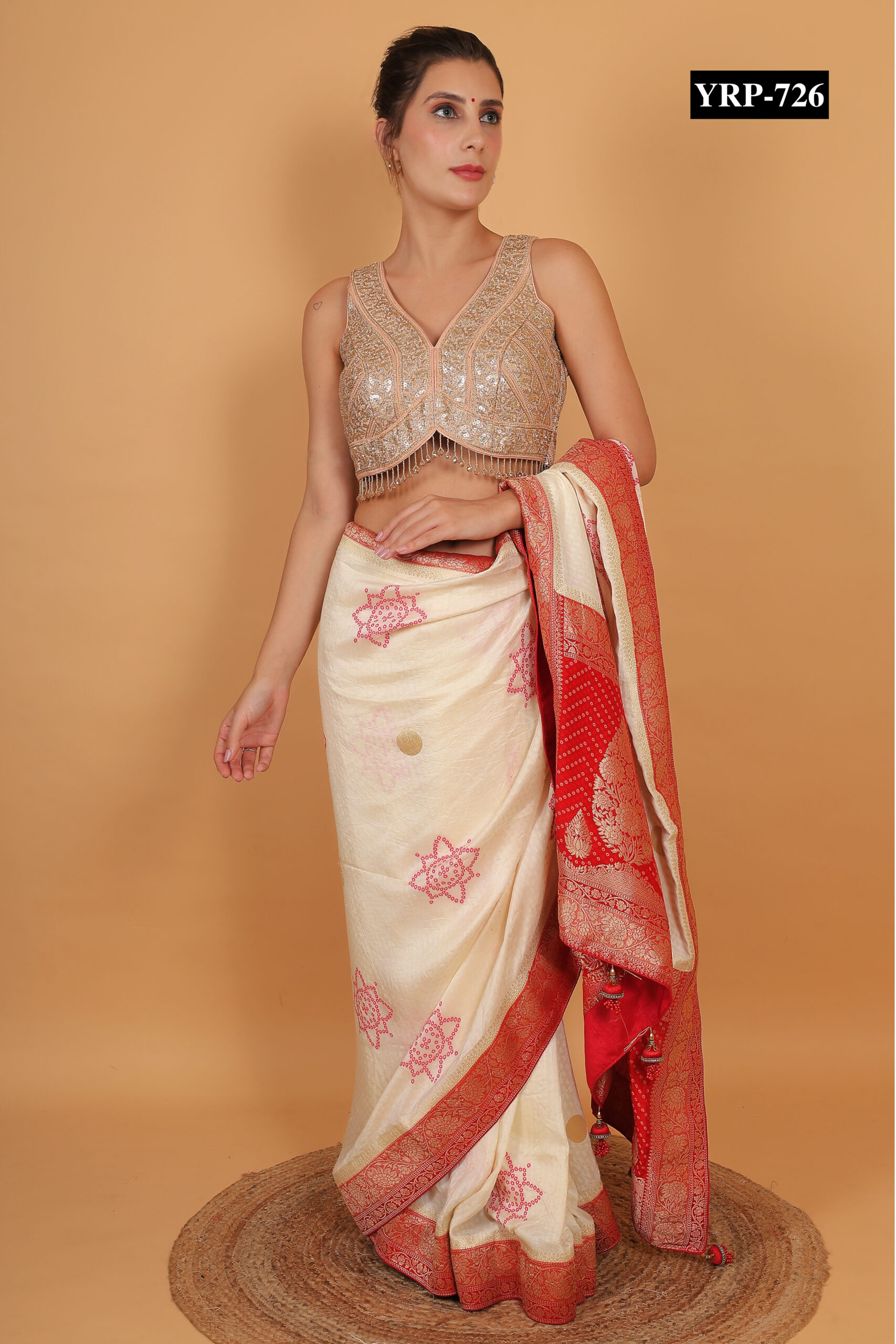 Peach Gold Tassel Top - Image 4