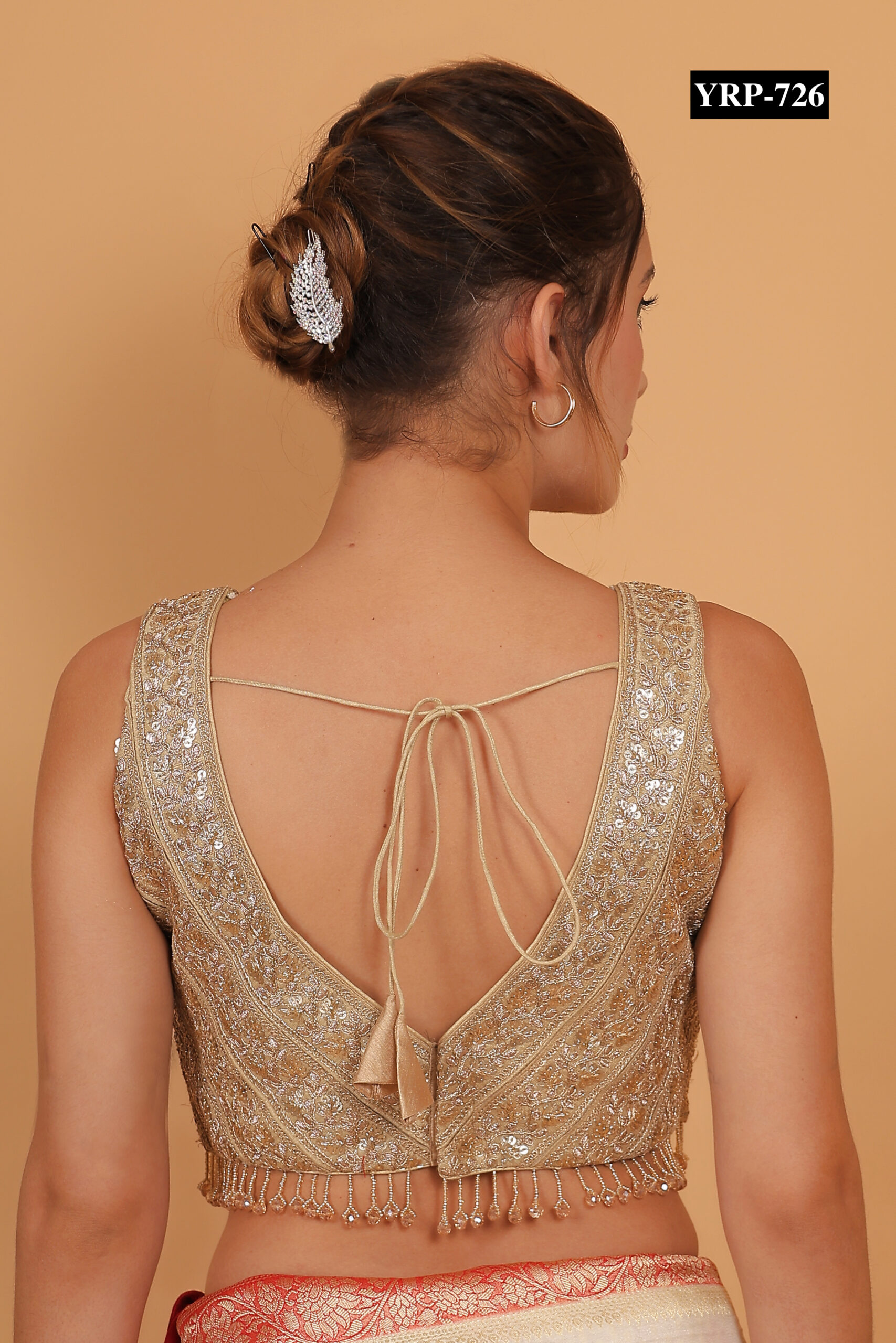 Peach Gold Tassel Top - Image 2