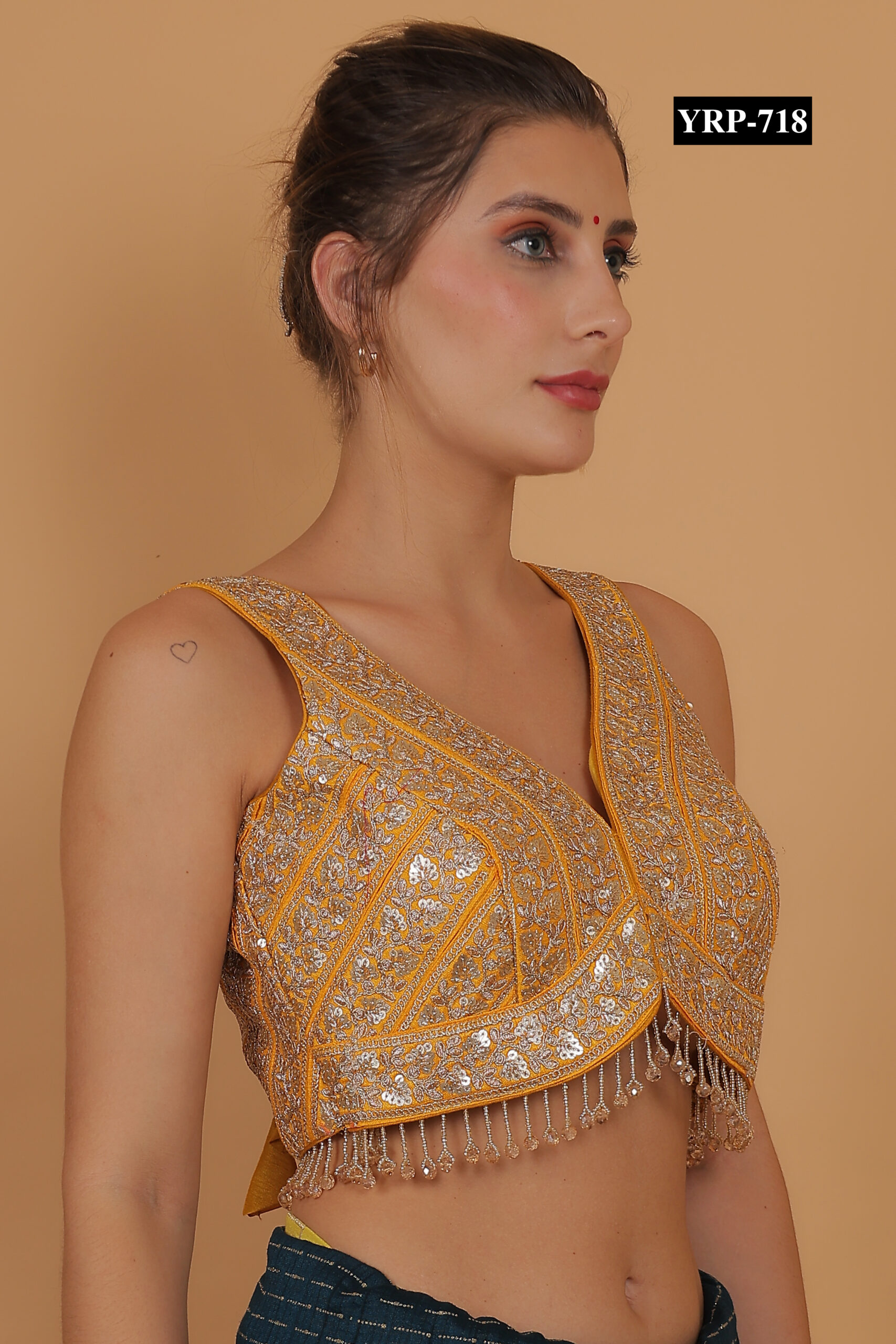 Yellow Gold Lace Blouse - Image 6