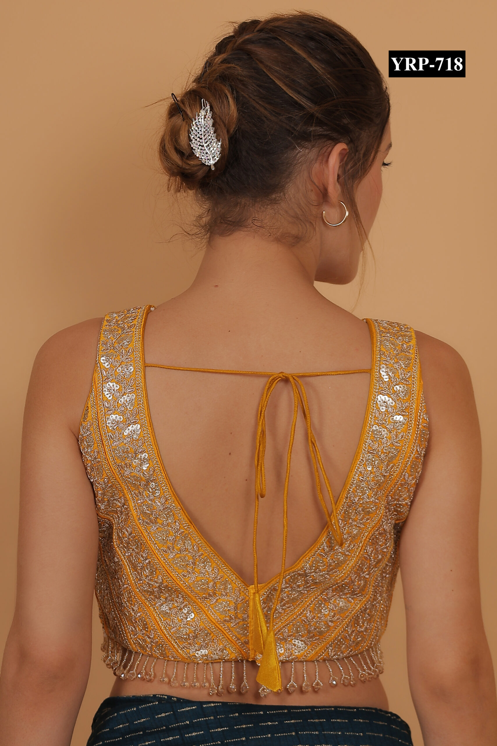 Yellow Gold Lace Blouse - Image 2