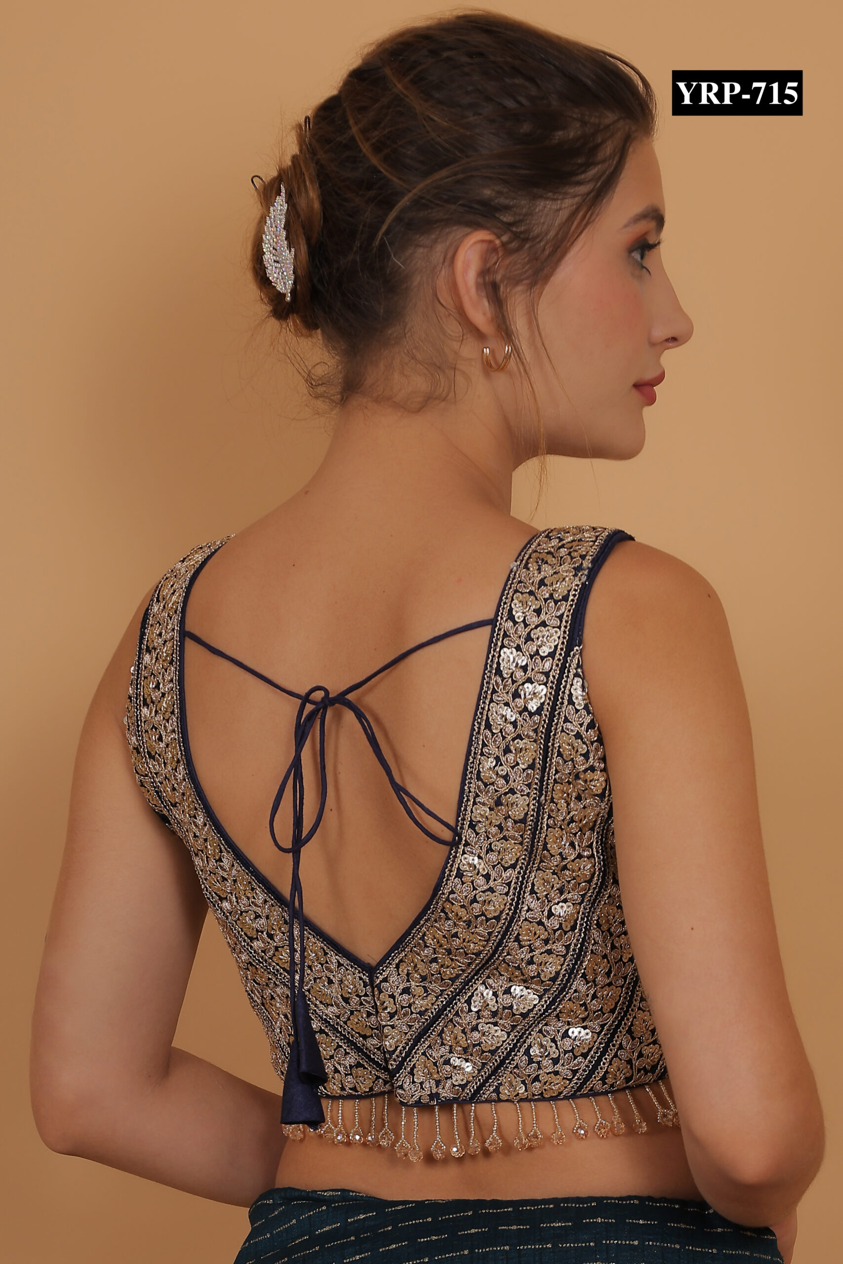 black embroidered blouse